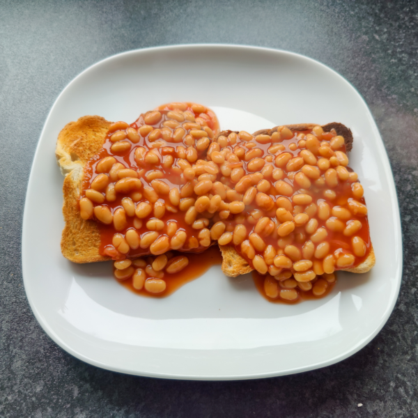 Baked Beans on Two Toast